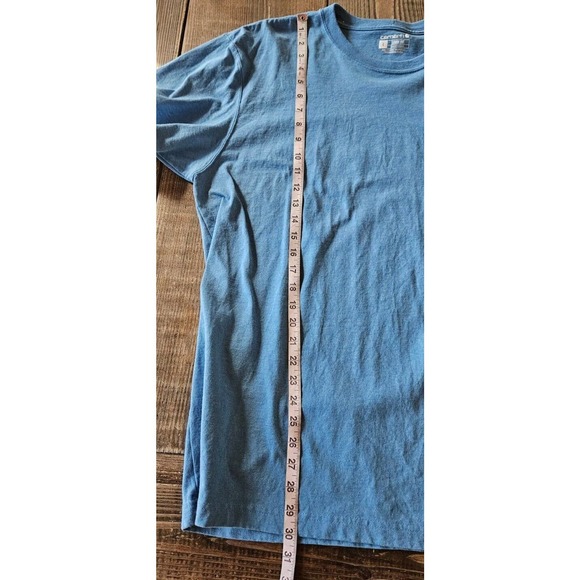 Carhartt Mens T Shirt Large Blue Loose Fit Short Sleeve Crew Neck Tee Pocket - Picture 9 of 9